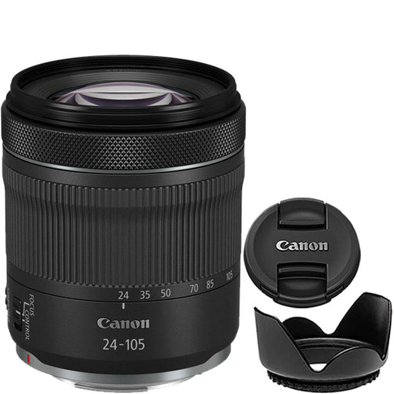 Canon RF 24-105mm f/4-7.1 IS STM Lens with Hood and Cap Canon RF 24-105mm f/4-7.1 IS STM Lens with Hood and Cap