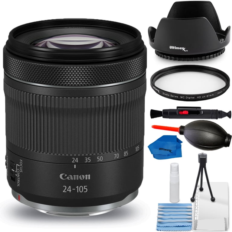 Canon RF 24-105mm f/4-7.1 IS STM Lens, 7-Piece Accessory Bundle