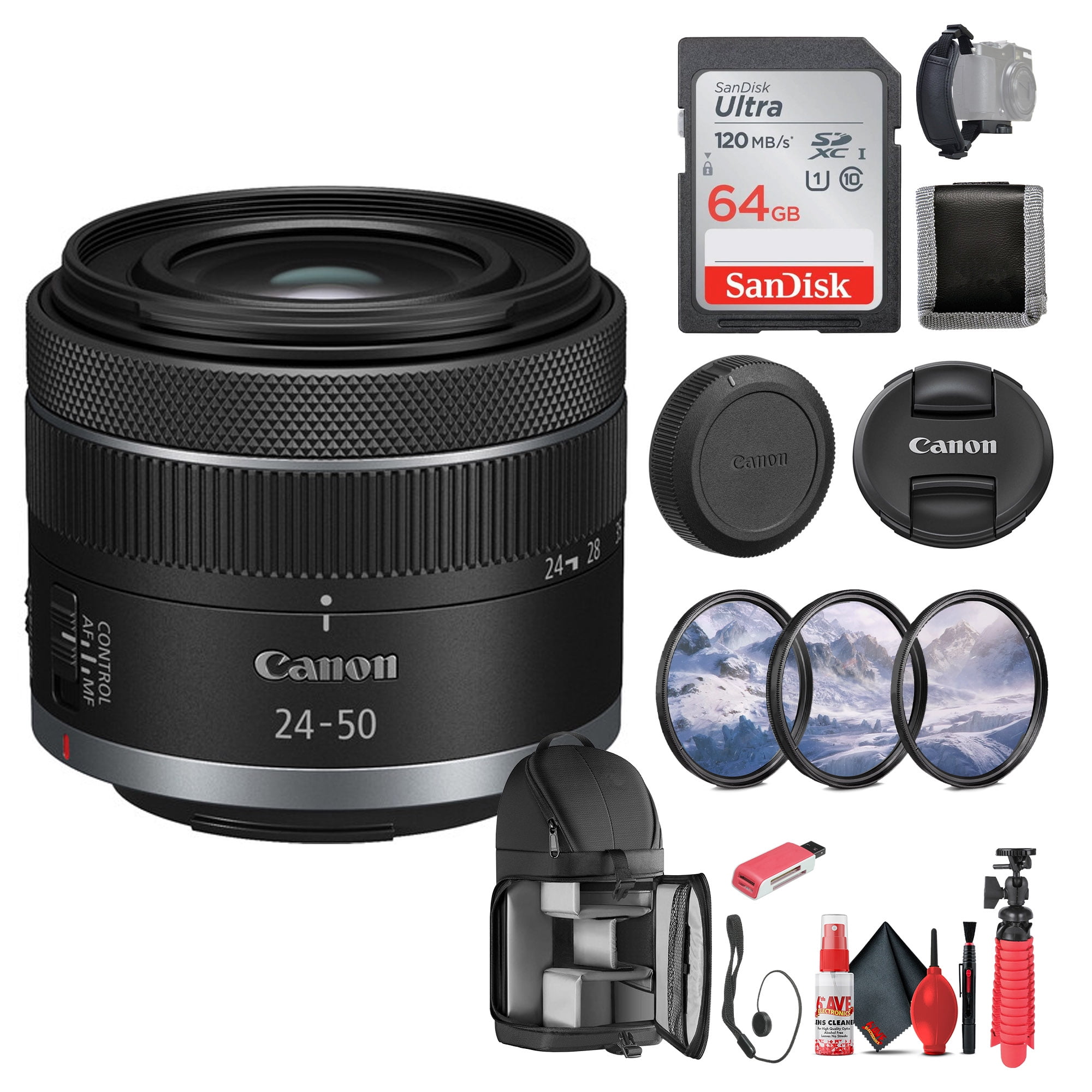Canon RF 24-50mm Zoom Lens, STM, Image Stabilization, Vlogging Kit 