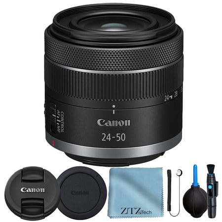 Canon RF 24–50mm f/4.5–6.3 IS STM Lens – Full-Frame RF Mount, Image Stabilization, Compact Zoom for EOS R8, R6 II, R50 + Cleaning Kit + ZeeTech Accessory Bundle