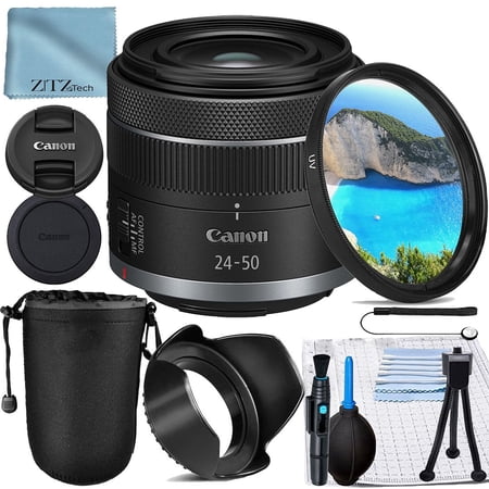 Canon RF 24–50mm f/4.5–6.3 IS STM Lens – Full-Frame RF Mount, Image Stabilization, Compact Zoom for EOS R8, R6 II, R50 + UV Filter + ZeeTech Accessory Bundle
