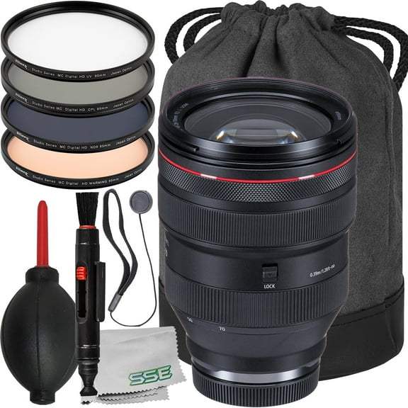 Canon RF 28-70mm f/2L USM Lens Bundle with Filter Kit, Cap Keeper & Accessories, 13pc