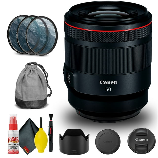 Canon DSLR RF 50mm f/1.2L USM Prime Lens with Filter Kit, Cap Keeper