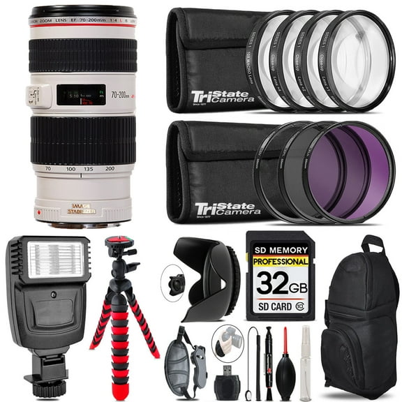 Canon RF 70-200mm f/4 L IS USM Lens + Flash +  Tripod & More - 32GB Accessory Kit (International Version)