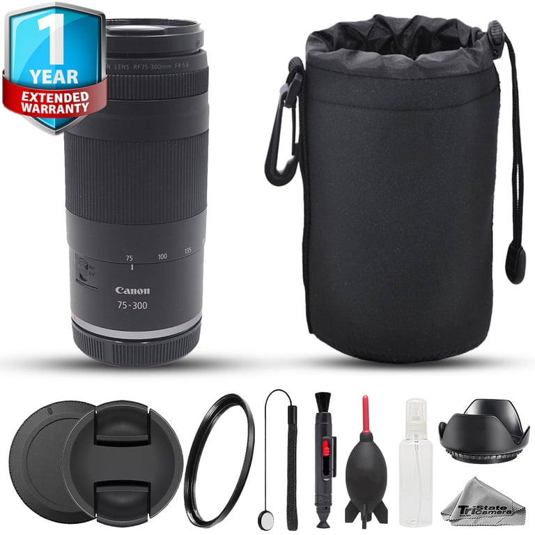 Canon RF 75-300mm f/4-5.6 Lens - 8pc Starter Kit + 1 Yr Warranty