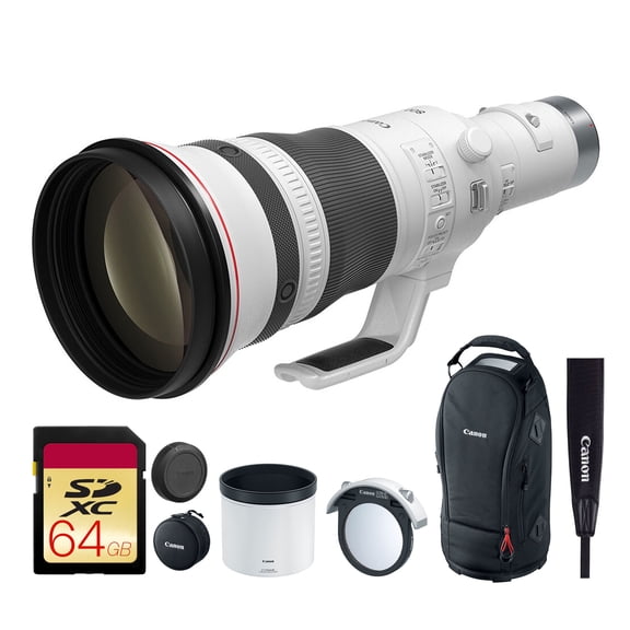 Canon RF 800mm f/5.6 L IS USM Lens Super-Telephoto Prime with Image Stabilization for Wildlife, Birding & Outdoor Photography (5055C002) + 64GB Memory Card