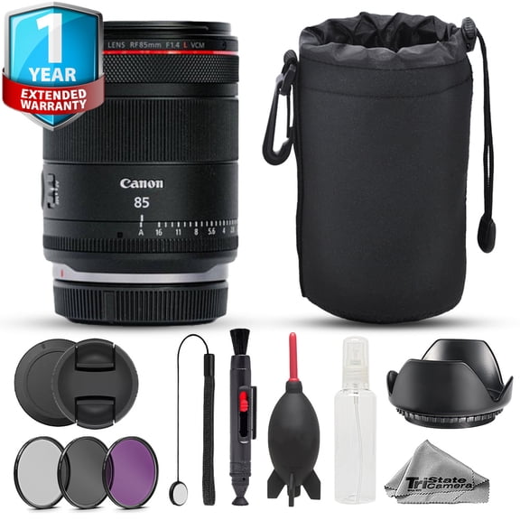 Canon RF 85mm f/1.4 L VCM Lens - 10pc Advanced Bundle + 1 Yr Warranty (International Version)