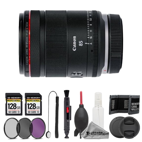 Canon RF 85mm f/1.4 L VCM Lens - 11pc 256GB Memory Care Bundle (International Version)