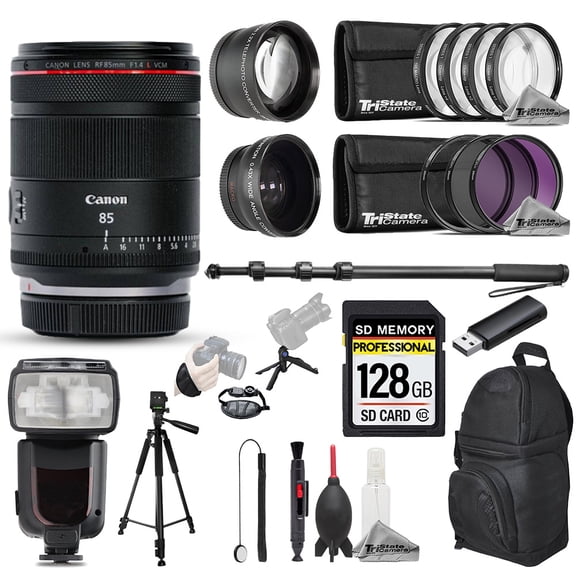 Canon RF 85mm f/1.4 L VCM Lens - 22pc 128GB Ultimate Kit (International Version)