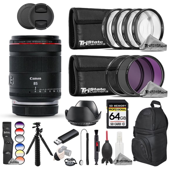 Canon RF 85mm f/1.4 L VCM Lens - 23pc Pro Bundle (International Version)