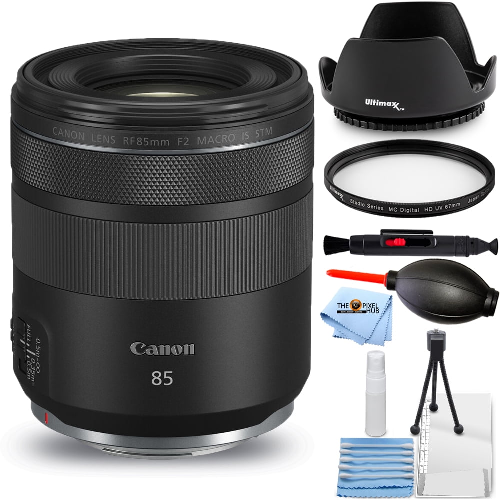 Canon RF 85mm f/2 Macro IS STM Lens 4234C002 Essential Bundle
