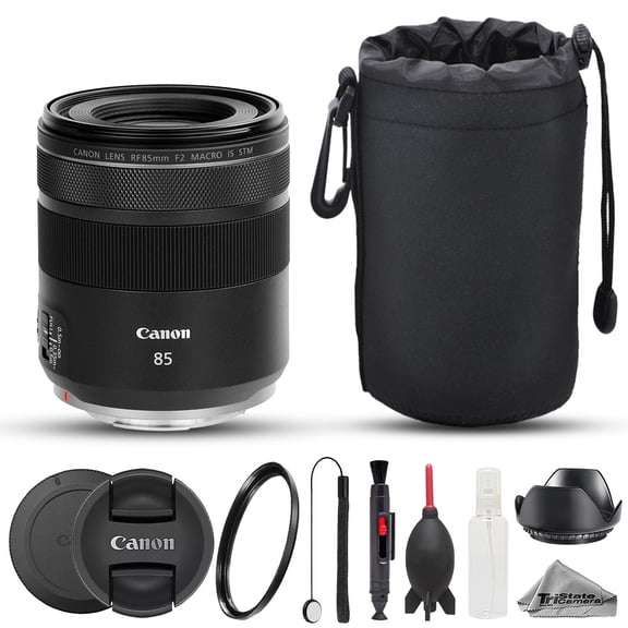 Canon RF 85mm f/2 Macro IS STM Lens - 8pc Starter Kit (International Version)