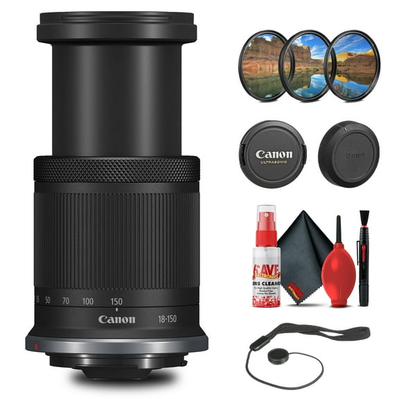 Canon RF-S 18-150mm F/3.5-6.3 IS STM Lens with 64GB Extreme Pro Card + More (International Version)