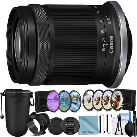 Canon RF-S 18–150mm f/3.5–6.3 IS STM Lens – APS-C RF Mount, Ultra-Zoom with Image Stabilization for EOS R50, R10, R100, R7 + Filter Kit + ZeeTech Accessory Bundle