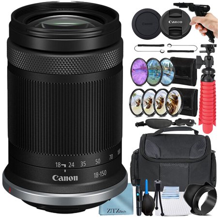 Canon RF-S 18–150mm f/3.5–6.3 IS STM Lens – APS-C RF Mount, Ultra-Zoom with Image Stabilization for EOS R50, R10, R100, R7 + UV Filter Kit + Case + ZeeTech Accessory Bundle