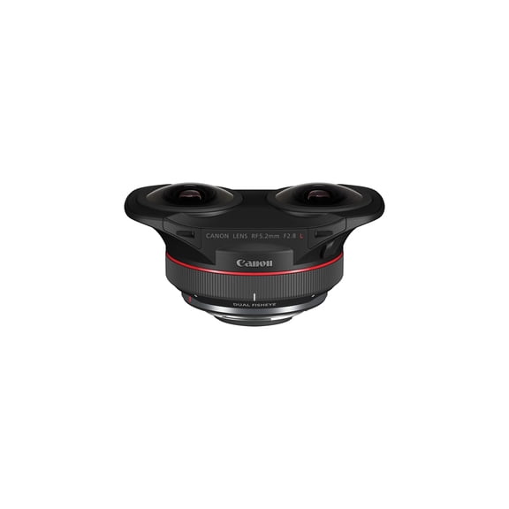 Pre-Owned Canon RF5.2mm F2.8 L Dual Fisheye Lens - 3D Virtual Reality, 180 Degree VR, Canon EOS R5 Compatible Black