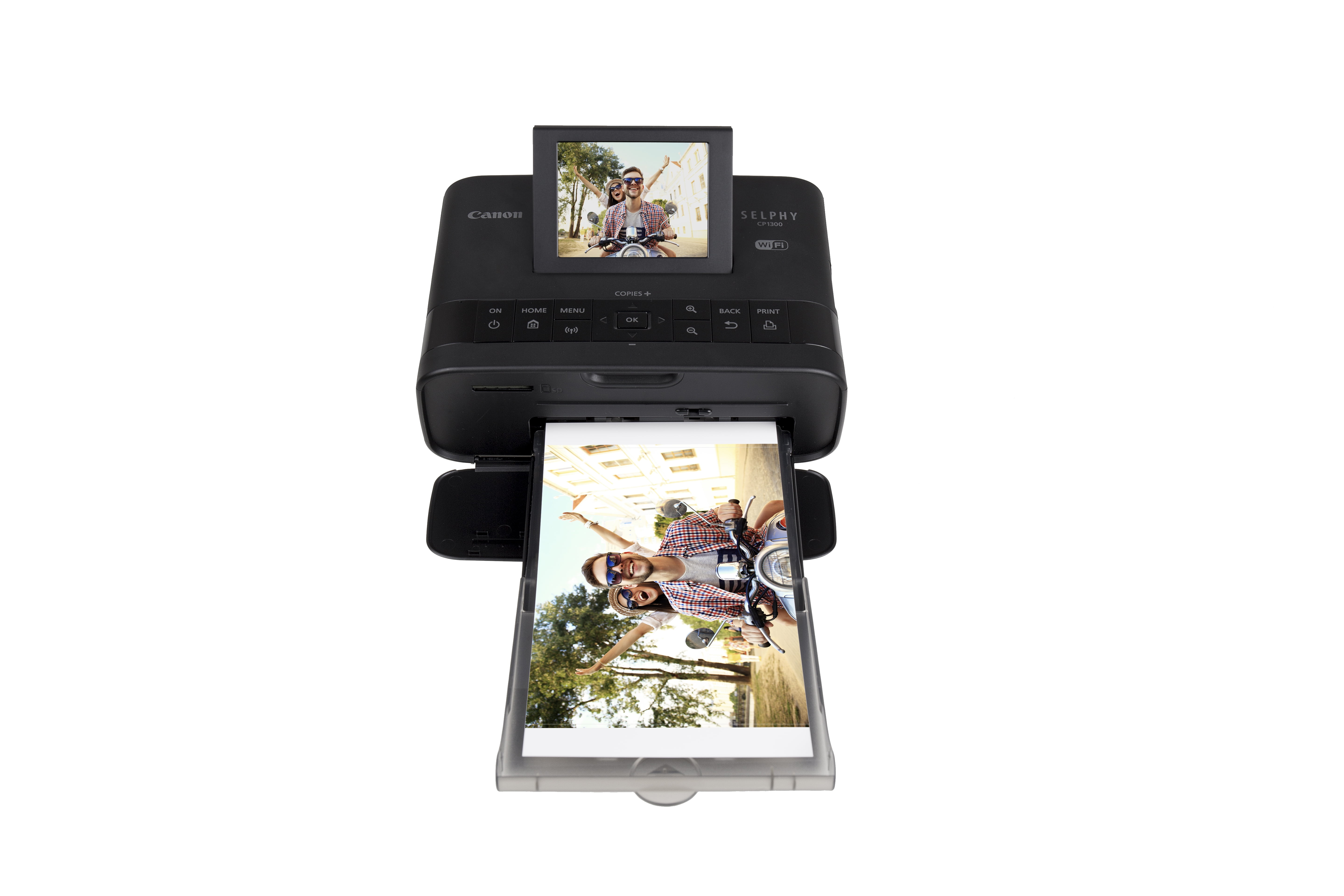 Canon SELPHY CP1300 Wireless Color Compact Photo Printer (White) Bundle  with Canon KP-108IN Color Ink and Paper Set & K&M Cleaning Cloth