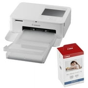 Canon SELPHY CP1500 Compact Photo Printers, with KP-108 Ink/Paper Set, WhiteInternational Model