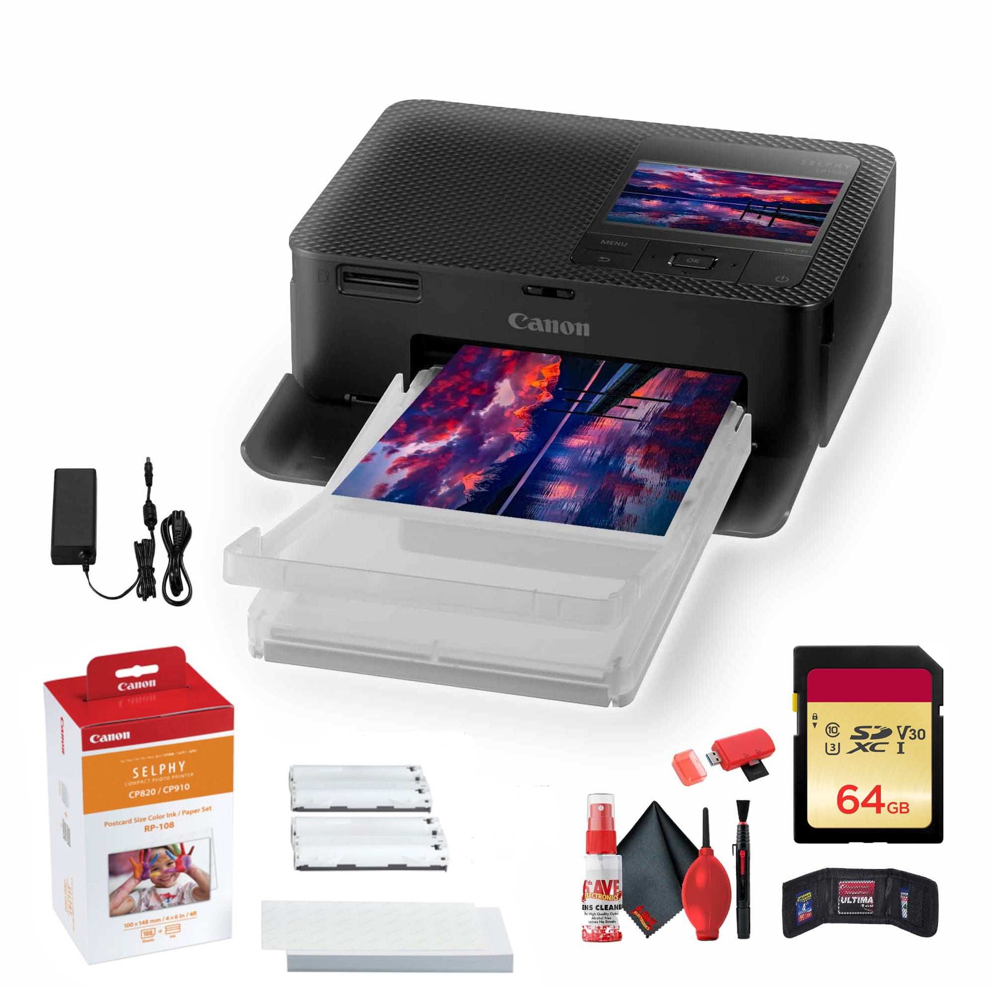 プリンター・複合機 Canon SELPHY CP1500 Canon SELPHY CP1500 Photo Printer (White) + Canon RP-108 Color Ink