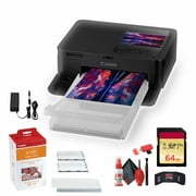 Canon SELPHY CP1500 Photo Printer Black + Canon RP-108 Color Ink and Paper Set + More BundleInternational Model