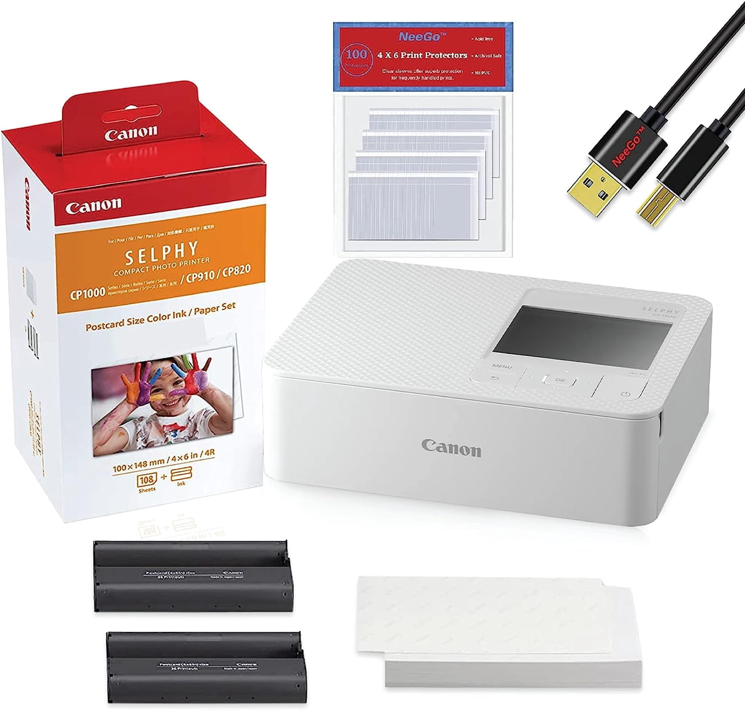 Canon SELPHY CP910 Compact Photo Printer - Wireless, AirPrint, Portable Color Printer