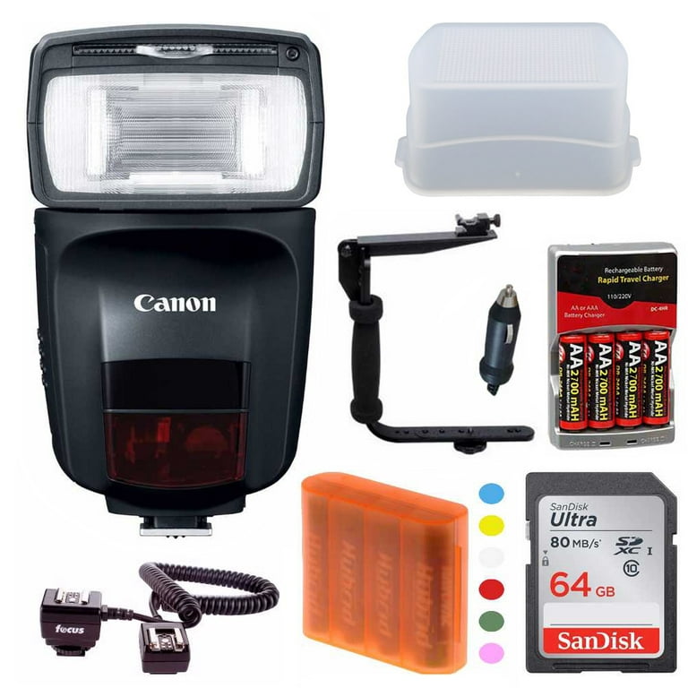 Canon Speedlite 470EX:AI Flash with 64GB Deluxe Accessory Bundle