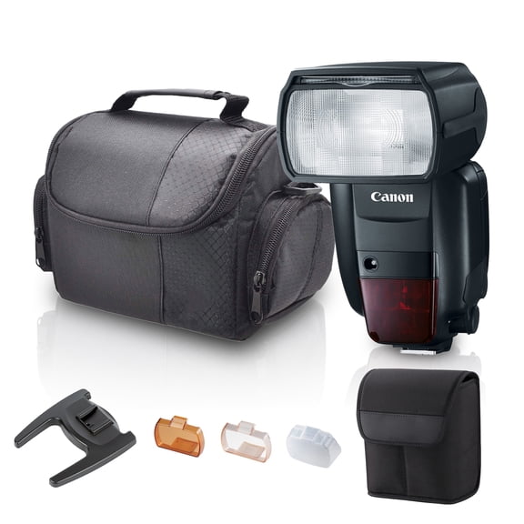 Canon Speedlite 600EX II-RT Bundle | Pro On-Camera Flash with Radio Wireless Control, Faster Recycling, High Guide Number & E-TTL II | Great for Weddings & Events (1177C002) + Bag + Cleaning Kit
