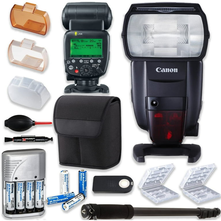 Canon Speedlite 600EX II-RT Flash + Canon Case +Bundle - Walmart.com