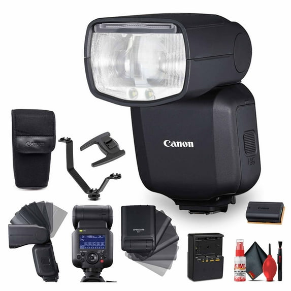 Canon Speedlite EL-5 Flash (5654C002) + Charger + Triple Shoe V Bracket + Cleaning Kit(International Model)