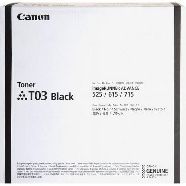 Canon T03 Original Laser Toner Cartridge - Black - 1 Each - 51500 Pages Canon T03 Original Laser Toner Cartridge - Black - 1 Each - 51500 Pages