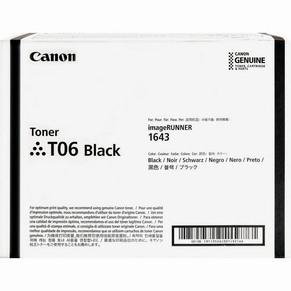 Canon T06 Black Standard Yield Toner Cartridge Prints Up to 20 500 Pages (3526C001AA)