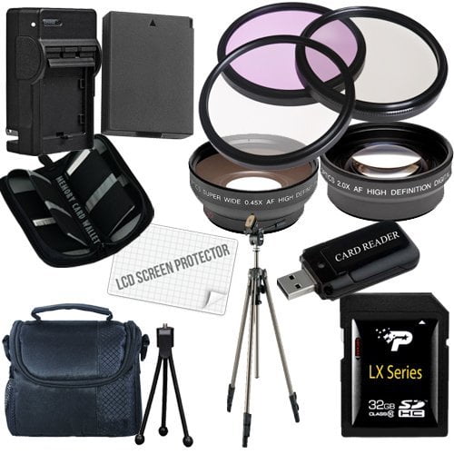 Canon T3 and T5 Accessory Saver Kit with 58mm Lenses, Filters, and 32GB SD Card(International Model)