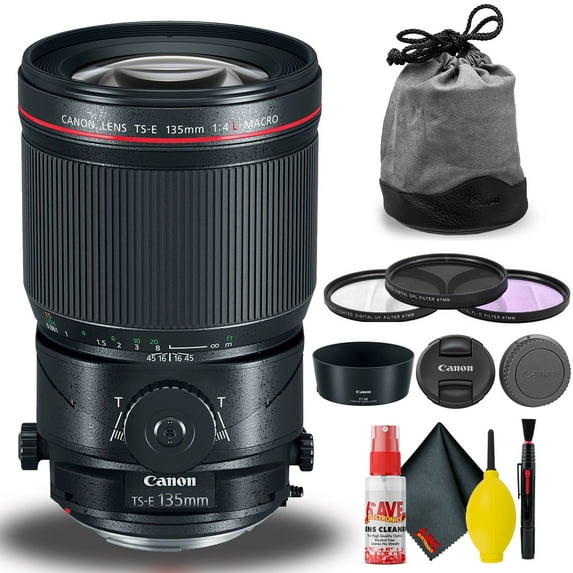 Canon TS-E 135mm F/4L Macro Tilt-Shift Lens (Intl Model) with Filter Set(International Model)