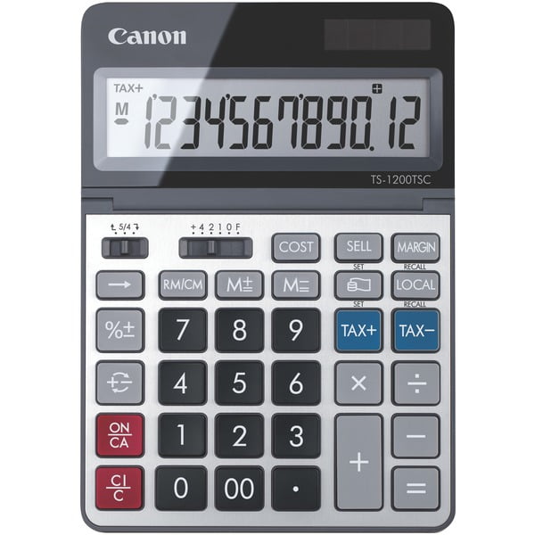 Calculatrice de bureau solaire - 12 chiffres CANON TS-1200 TSC
