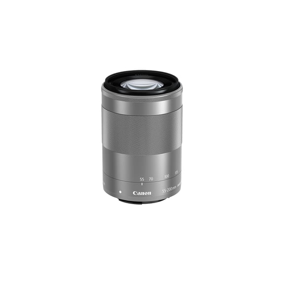 Canon EF-M 55-200 mm f/4.5-6.3 is STM Compact Zoom Lens for EOS M Camera - Silver