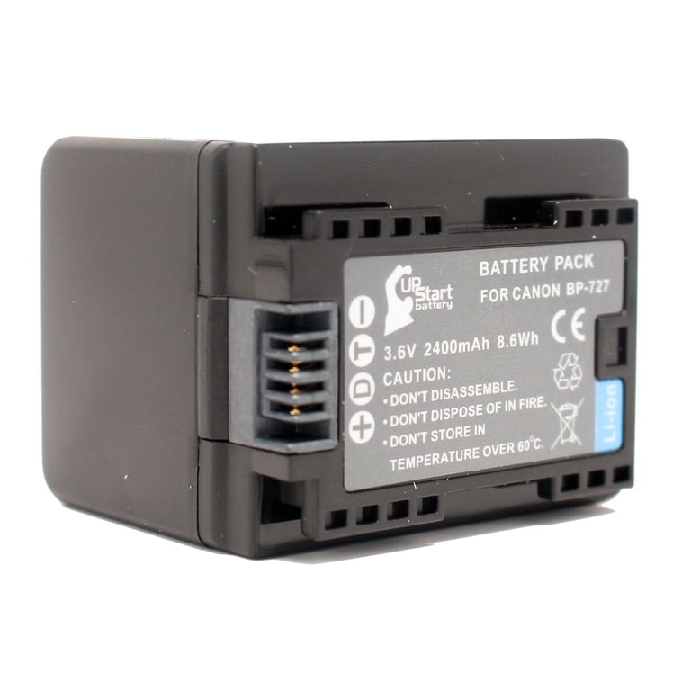 Canon VIXIA HF R600 Decoded Battery Replacement - For Canon BP-727