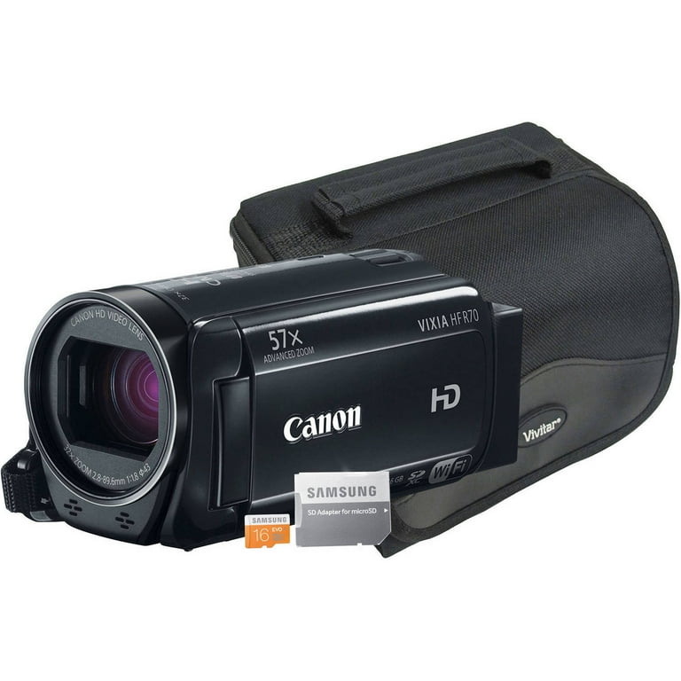 Canon VIXIA HF R70 Black Camcorder with 32x Optical Zoom, 3 Canon VIXIA HF R70 Black Camcorder with 32x Optical Zoom, 3