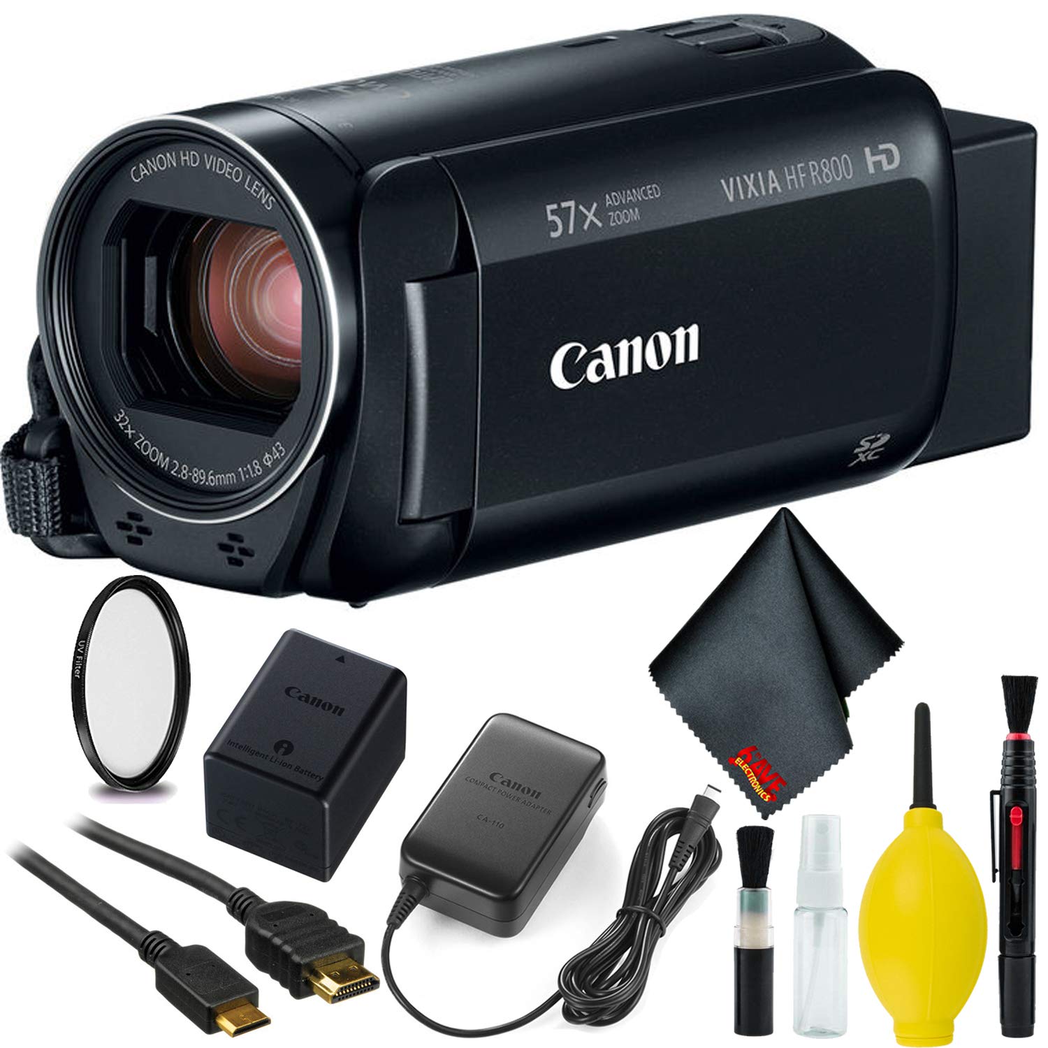 Canon VIXIA HF R800 Camcorder (Black) Basic Kit - image 1 of 5
