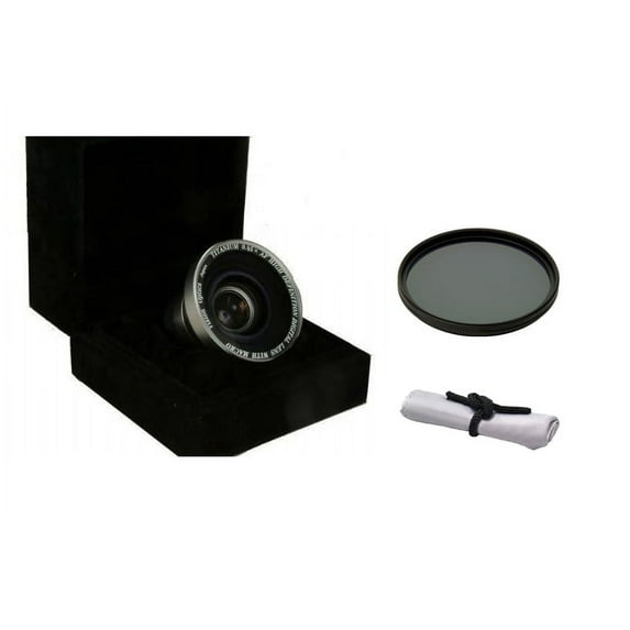 Canon VIXIA HF20 (High Definition) 0.45x Wide Angle Lens With Macro + 55mm Circular Polarizing Filter + Nwv Direct Micro