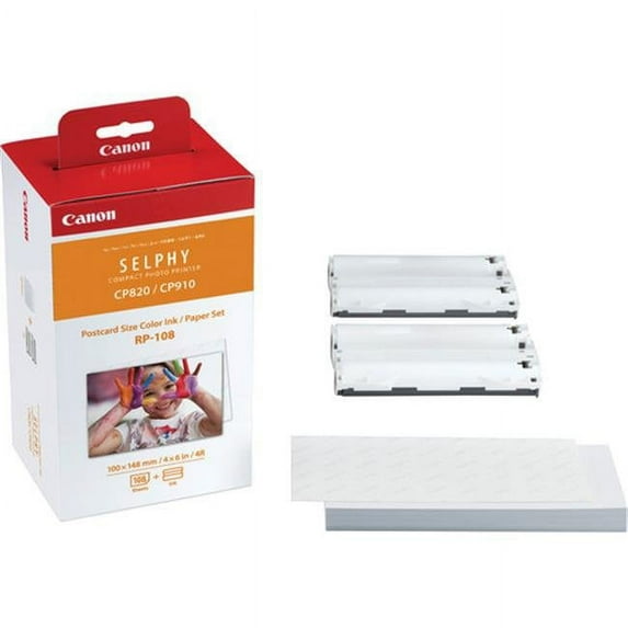 Canon Wide Format 8568B001 8568B001 Inks & Paper Pack- RP108- 50 Sheets- 4 x 6