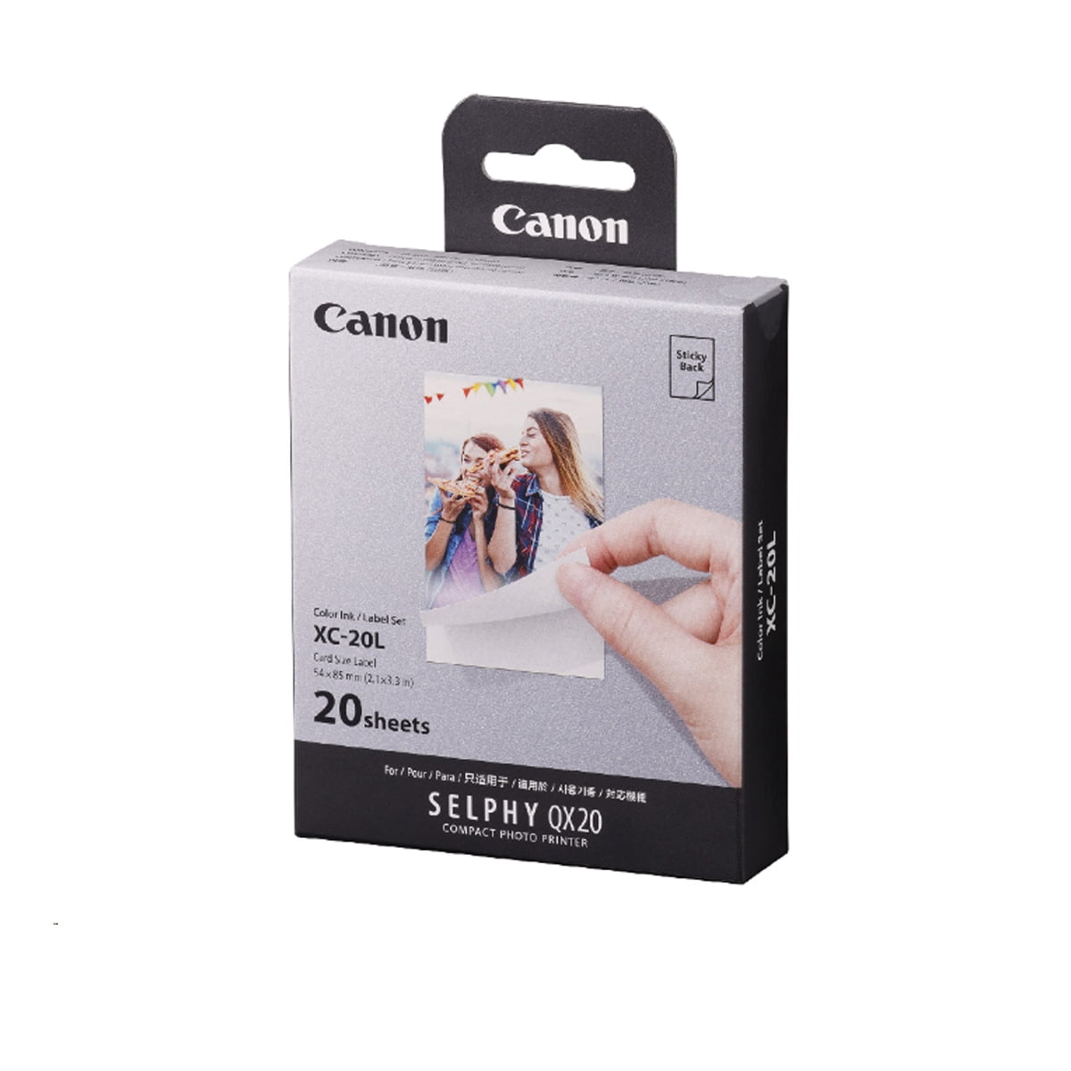 Canon XC-20L Color Ink/Paper Set for SELPHY QX20 Photo Printer, 20