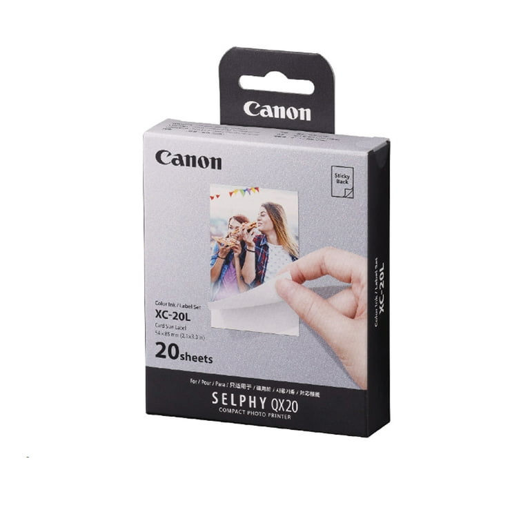 Canon XC-20L Color Ink/Paper Set for SELPHY QX20 Photo Printer, 20