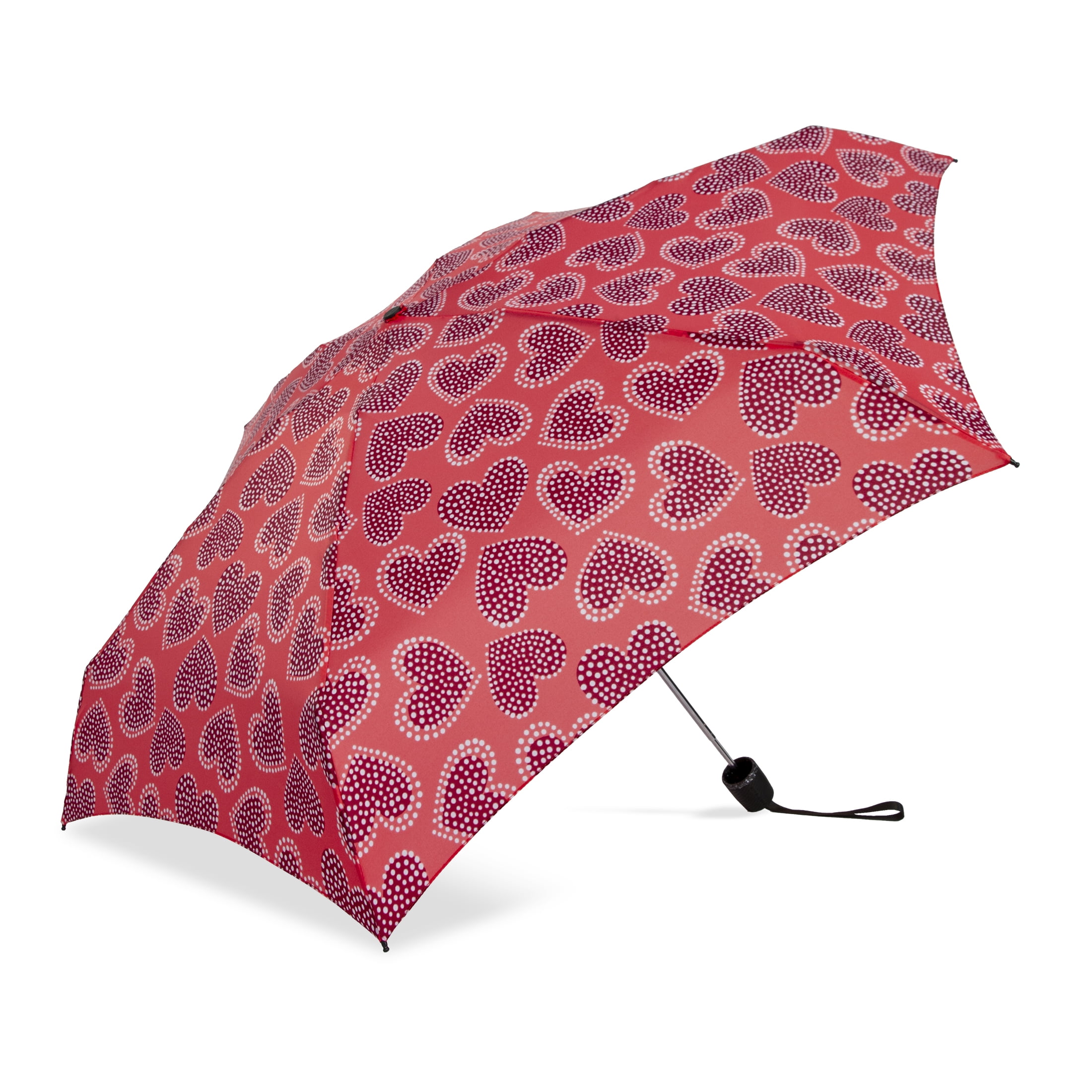 Canopi 43" Mini Manual Heart Dot Umbrella UPF 50+