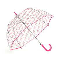 Canopi by ShedRain 52" Auto Open Bubble Rain Umbrella - Printed Pink Flamingos