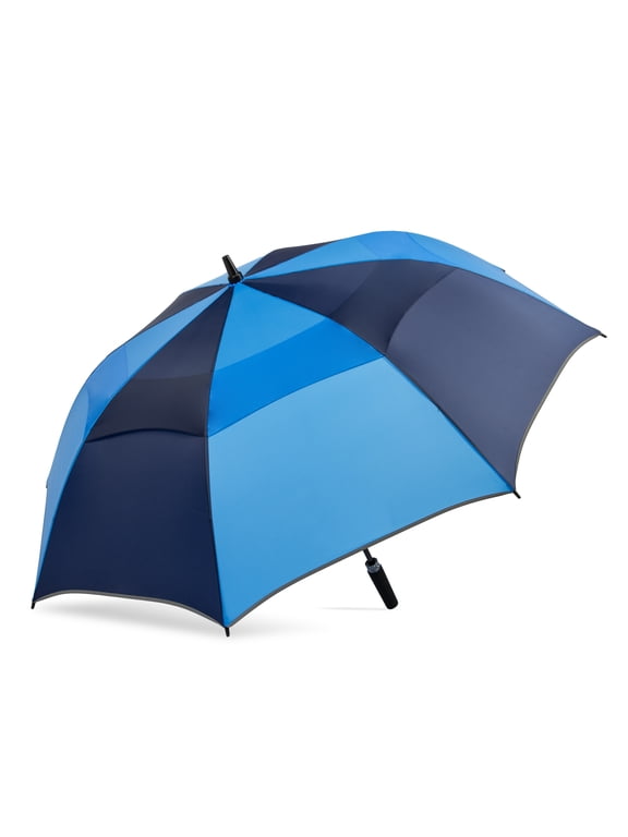 Canopi by ShedRain Auto Open Vented 58" Golf UPF 50+ Rain Umbrella - Navy and Blue