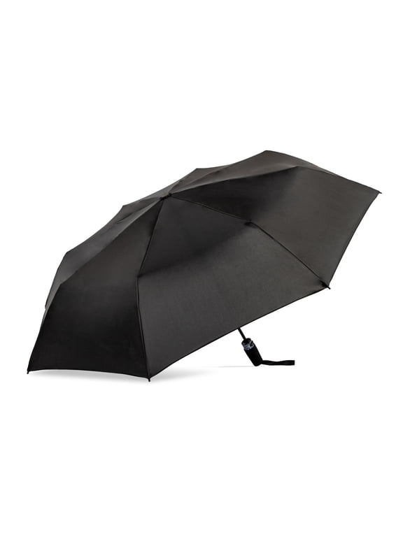 Canopi by ShedRain Sun+Rain Auto Open Auto Close 43" UPF 50+ Rain Umbrella - Black
