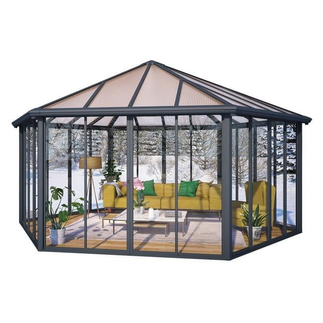 Canopia 19.5 x 17 ft. Garda Enclosed Garden Gazebo