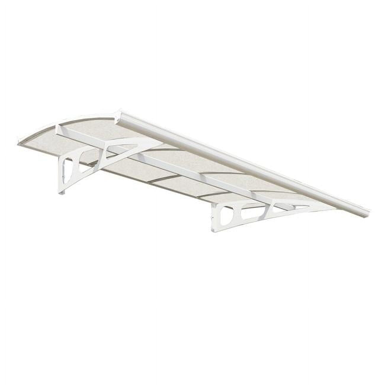 White Polycarbonate and Steel Door and Window Awning