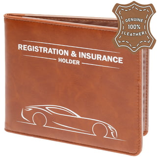 KIKIMO for Tesla Car Registration and Insurance Holder, Magnetic Leather  Registration Holder for Model S/3/X/Y,Tesla Glove Box Document Organizer  with