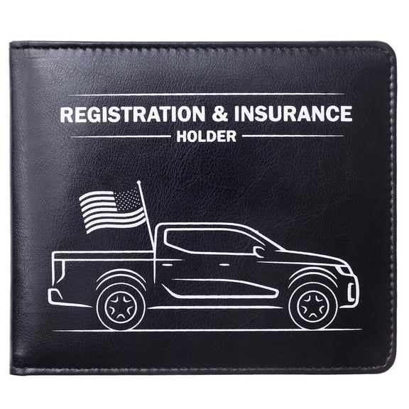 Canopus Car Registration and Insurance Holder with Magnetic Closure, Car Document Holder, Vehicle Glove Box Organizer, Wallet for Auto, Motorcycle, Truck and more, 1 Pack with EZ Pass Strip, Pickup